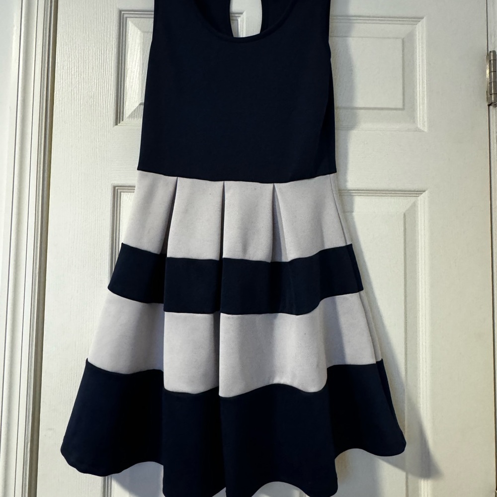Stylish Navy and White Dress